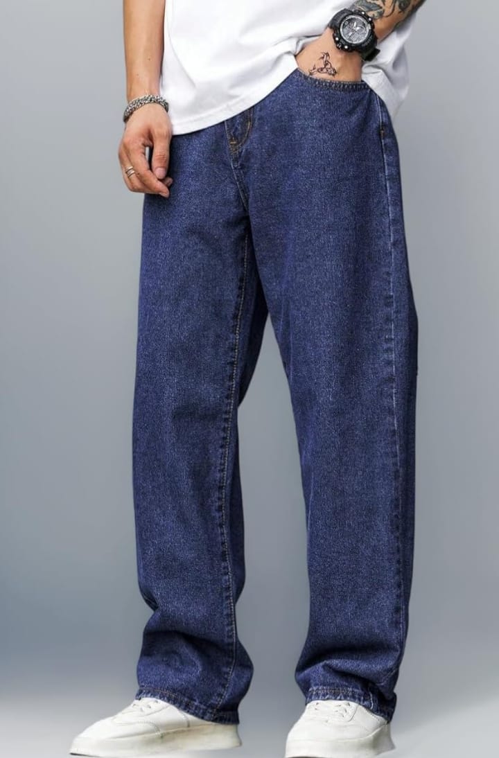 AFT Torpedo Men’s Baggy Stretchable Jeans – Dark Blue Joker Series | Pure Cotton, Soft Touch & Breathable Summer Denim