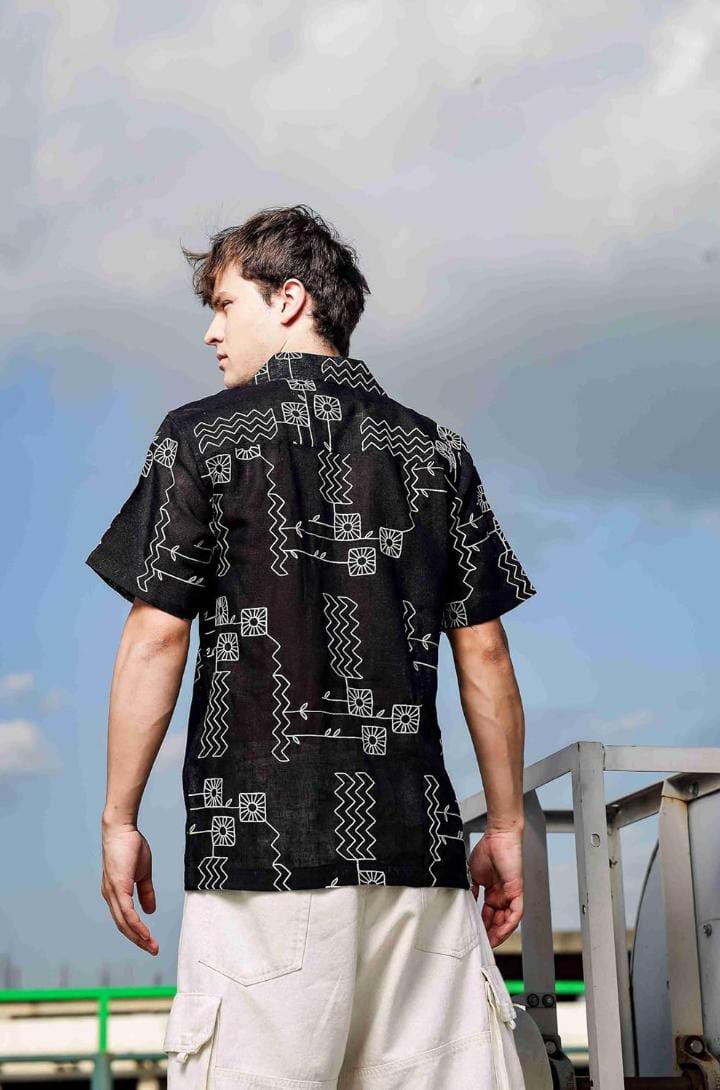 Lymio Men’s Regular Fit Shirt | Stylish Linen-E-Liner Casual Shirt