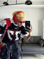 THALASI Men’s Cotton Jersey Oversized T-Shirt | Sports Style, Half Sleeve Round Neck, Baggy Korean Fit - Gravityz Fashion Shop